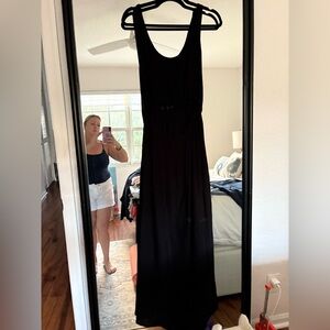 XiRENA Black gauze open back Dress